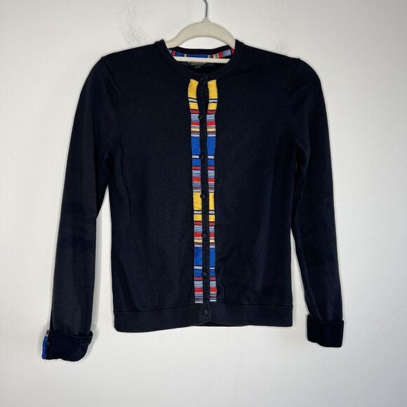 Brooks Brothers Women’s Cardigan Sweater Navy Blue Pima Cotton Button Up Size S - Picture 1 of 14
